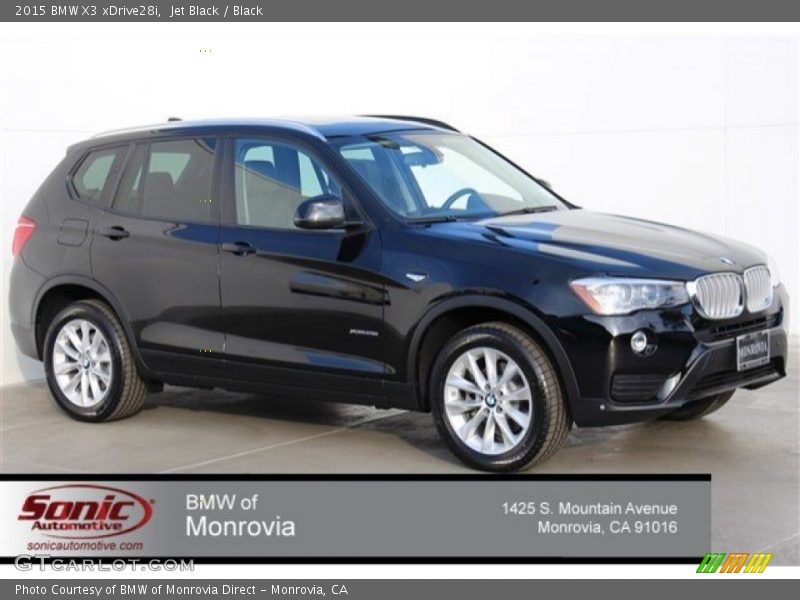 Jet Black / Black 2015 BMW X3 xDrive28i