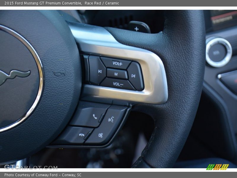 Controls of 2015 Mustang GT Premium Convertible