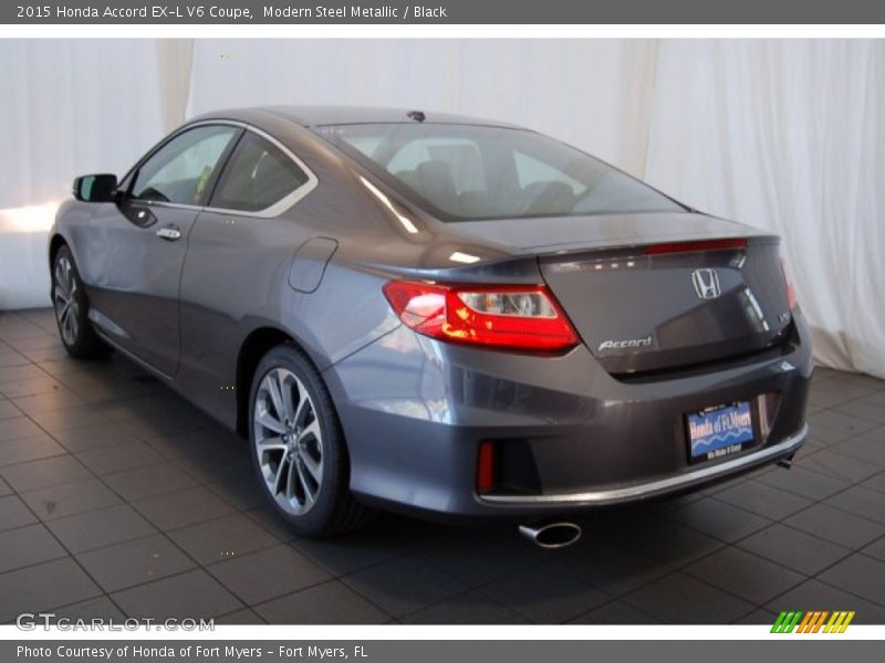 Modern Steel Metallic / Black 2015 Honda Accord EX-L V6 Coupe