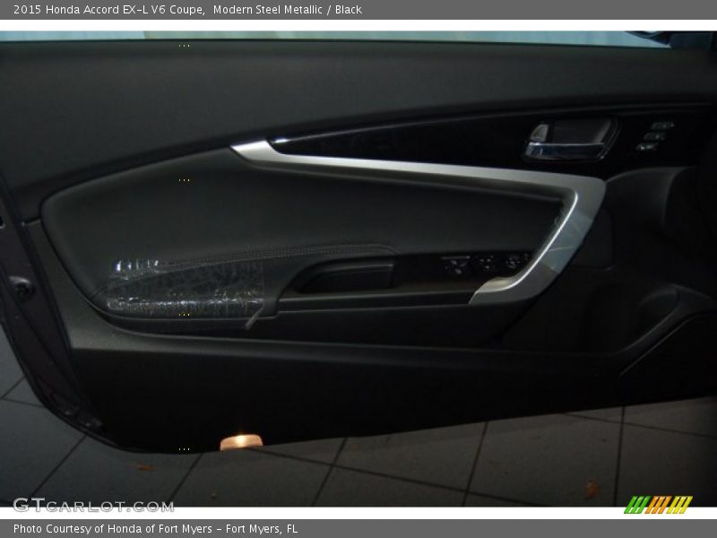 Modern Steel Metallic / Black 2015 Honda Accord EX-L V6 Coupe