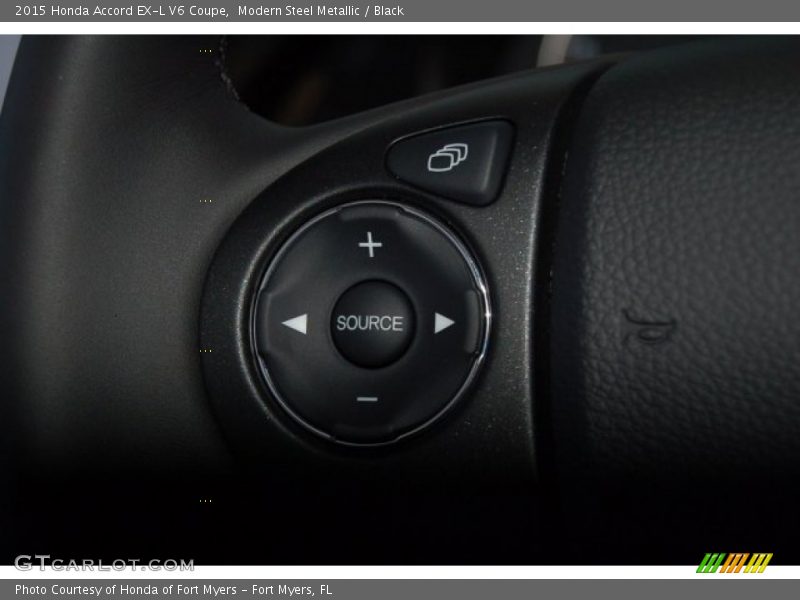 Modern Steel Metallic / Black 2015 Honda Accord EX-L V6 Coupe