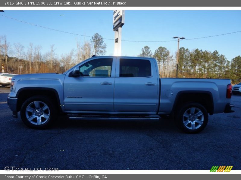 Quicksilver Metallic / Jet Black 2015 GMC Sierra 1500 SLE Crew Cab