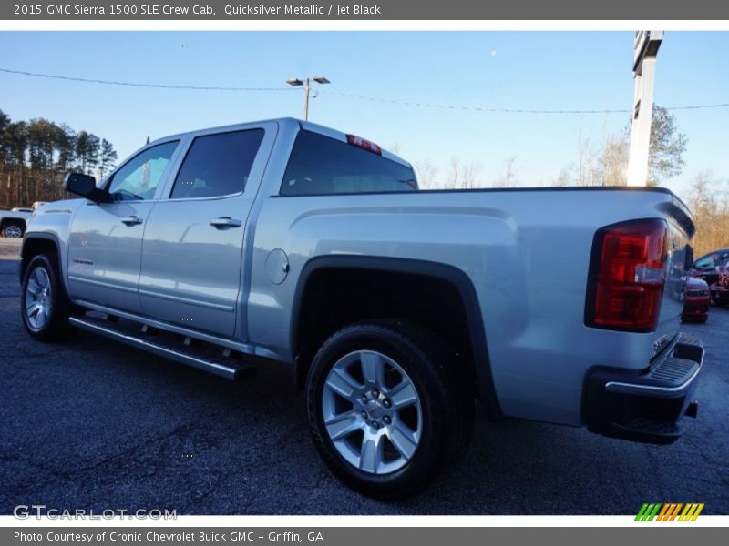 Quicksilver Metallic / Jet Black 2015 GMC Sierra 1500 SLE Crew Cab