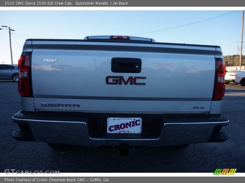 Quicksilver Metallic / Jet Black 2015 GMC Sierra 1500 SLE Crew Cab