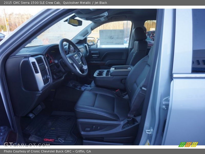 Quicksilver Metallic / Jet Black 2015 GMC Sierra 1500 SLE Crew Cab
