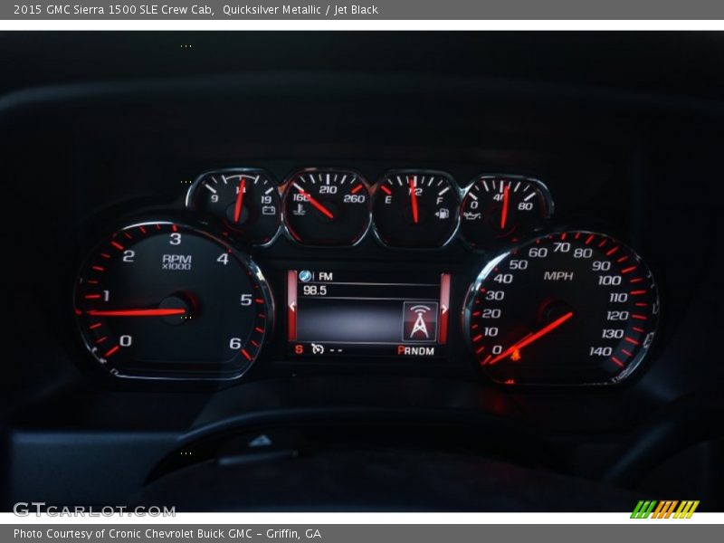 Quicksilver Metallic / Jet Black 2015 GMC Sierra 1500 SLE Crew Cab