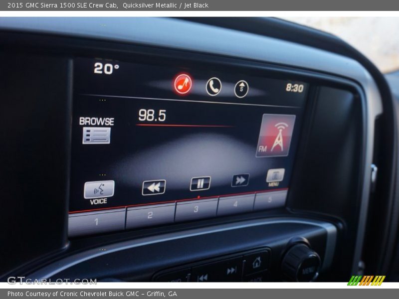 Quicksilver Metallic / Jet Black 2015 GMC Sierra 1500 SLE Crew Cab