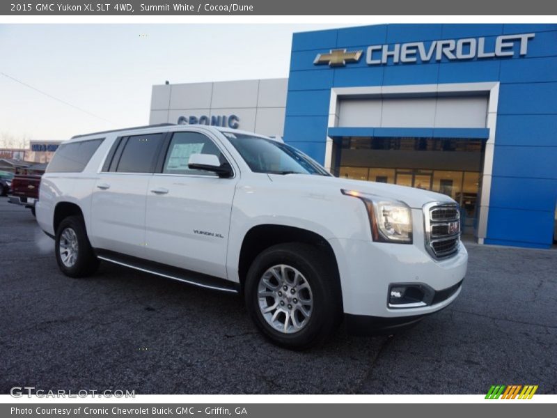 Summit White / Cocoa/Dune 2015 GMC Yukon XL SLT 4WD