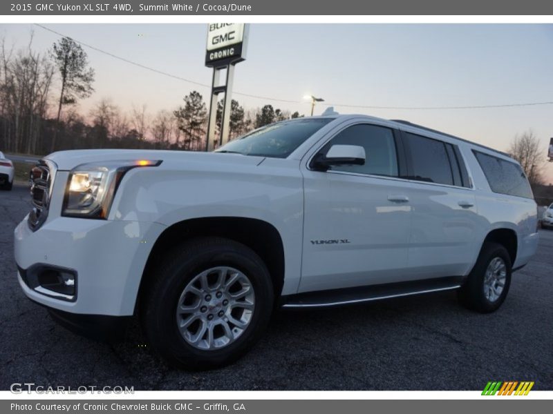 Summit White / Cocoa/Dune 2015 GMC Yukon XL SLT 4WD