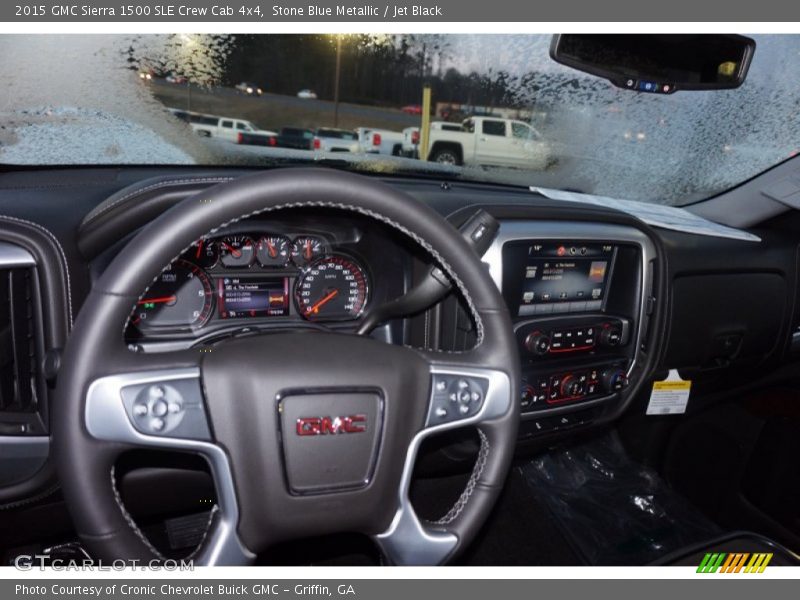 Stone Blue Metallic / Jet Black 2015 GMC Sierra 1500 SLE Crew Cab 4x4