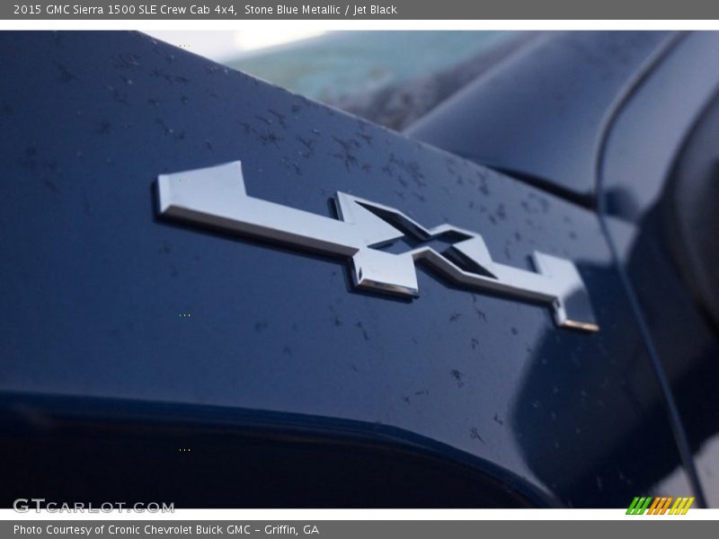 Stone Blue Metallic / Jet Black 2015 GMC Sierra 1500 SLE Crew Cab 4x4