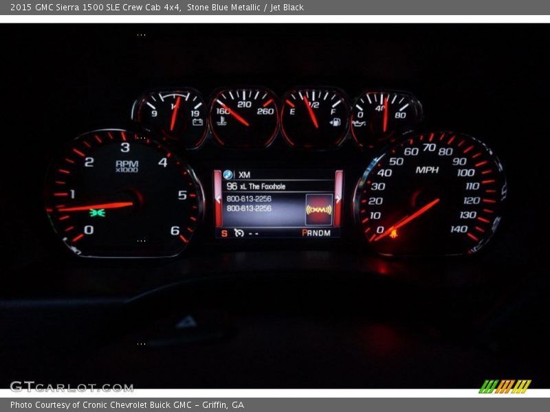 Stone Blue Metallic / Jet Black 2015 GMC Sierra 1500 SLE Crew Cab 4x4