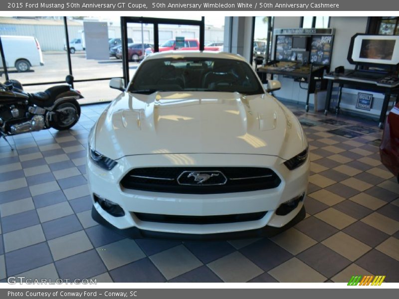 50th Anniversary Wimbledon White / 50th Anniversary Cashmere 2015 Ford Mustang 50th Anniversary GT Coupe