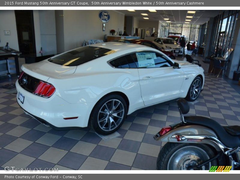50th Anniversary Wimbledon White / 50th Anniversary Cashmere 2015 Ford Mustang 50th Anniversary GT Coupe