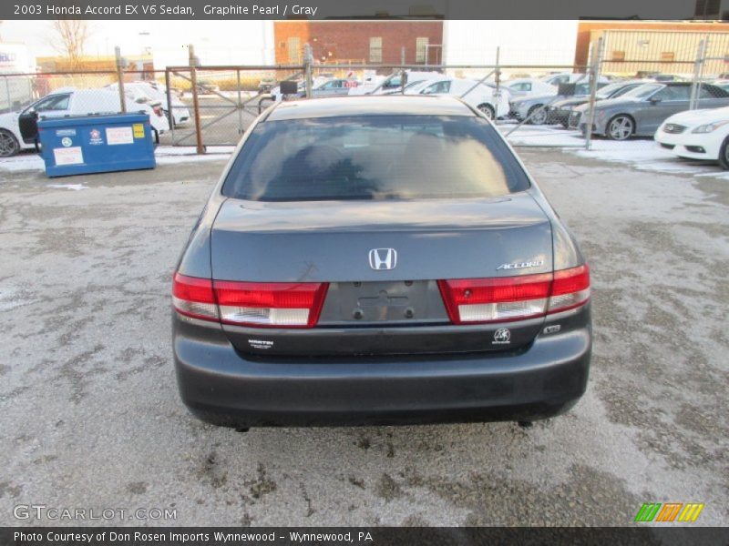 Graphite Pearl / Gray 2003 Honda Accord EX V6 Sedan