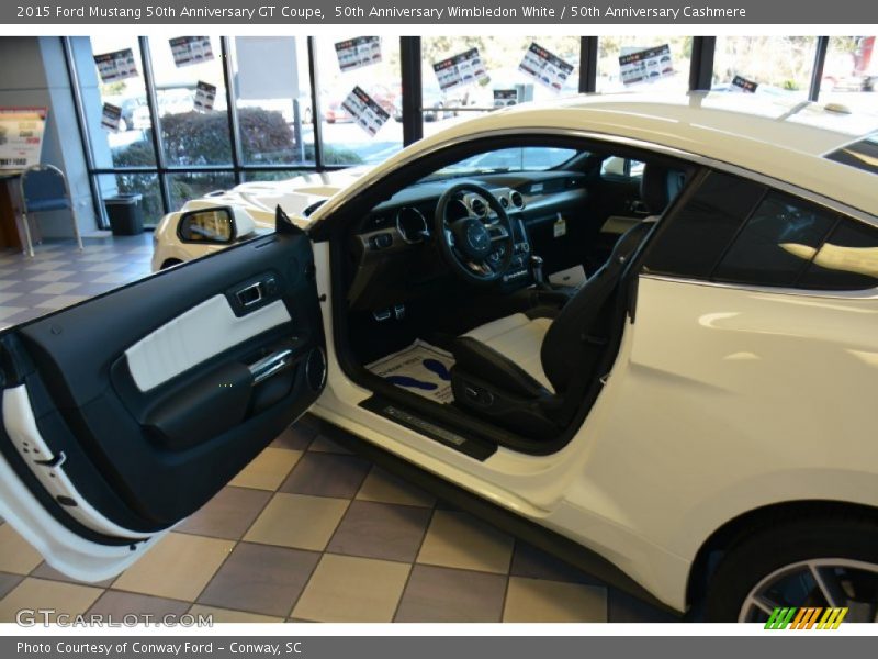 50th Anniversary Wimbledon White / 50th Anniversary Cashmere 2015 Ford Mustang 50th Anniversary GT Coupe