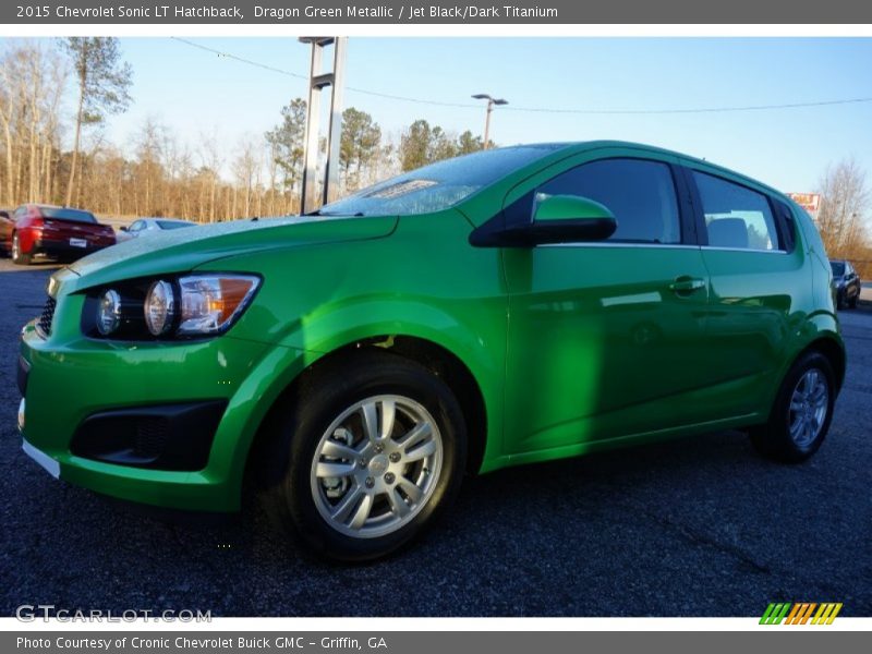 Dragon Green Metallic / Jet Black/Dark Titanium 2015 Chevrolet Sonic LT Hatchback