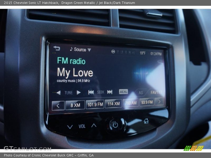 Dragon Green Metallic / Jet Black/Dark Titanium 2015 Chevrolet Sonic LT Hatchback