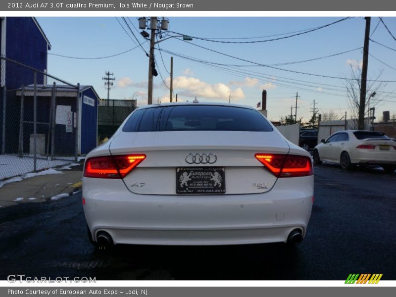 Ibis White / Nougat Brown 2012 Audi A7 3.0T quattro Premium