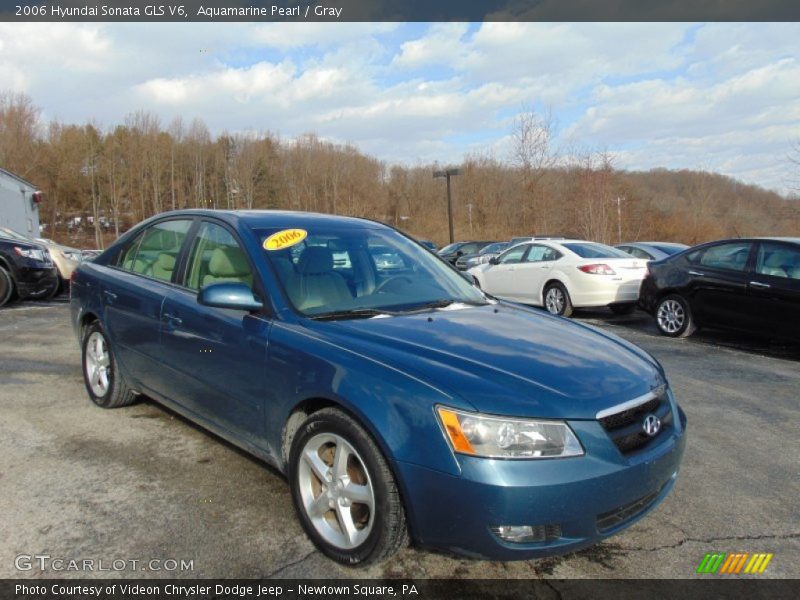 Aquamarine Pearl / Gray 2006 Hyundai Sonata GLS V6