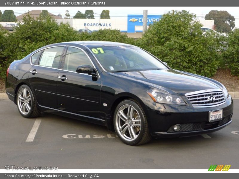 Black Obsidian / Graphite 2007 Infiniti M 45 Sport Sedan