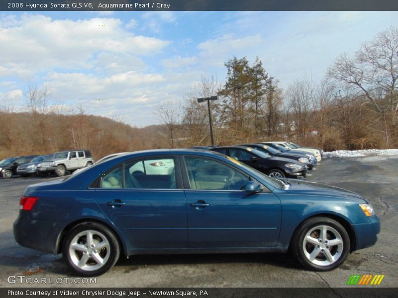 Aquamarine Pearl / Gray 2006 Hyundai Sonata GLS V6