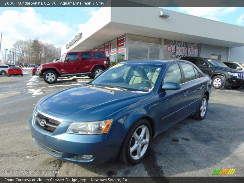 Aquamarine Pearl / Gray 2006 Hyundai Sonata GLS V6