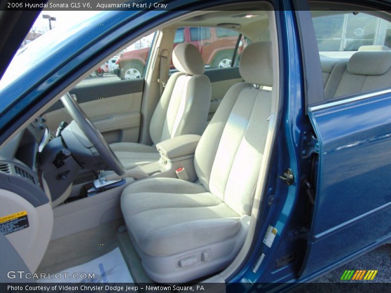 Aquamarine Pearl / Gray 2006 Hyundai Sonata GLS V6
