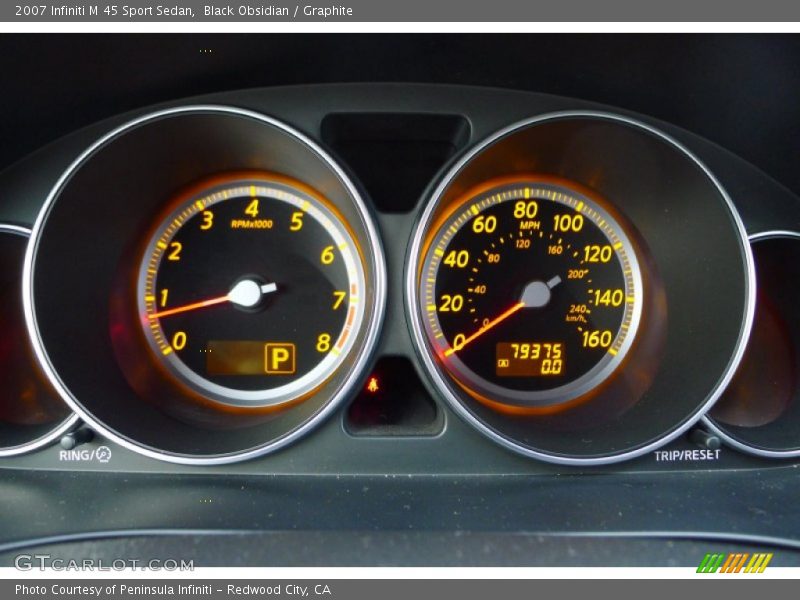 Black Obsidian / Graphite 2007 Infiniti M 45 Sport Sedan