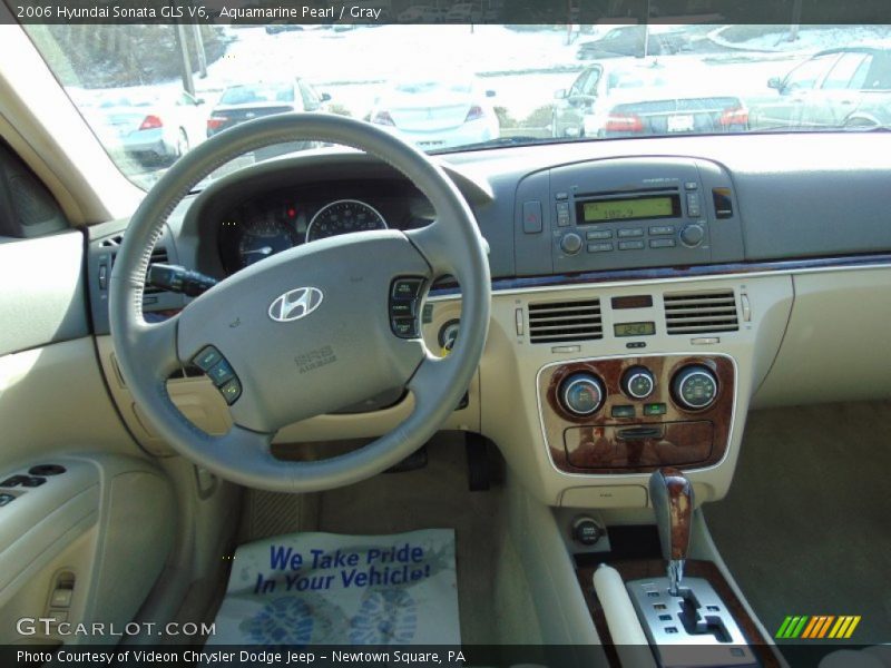 Aquamarine Pearl / Gray 2006 Hyundai Sonata GLS V6