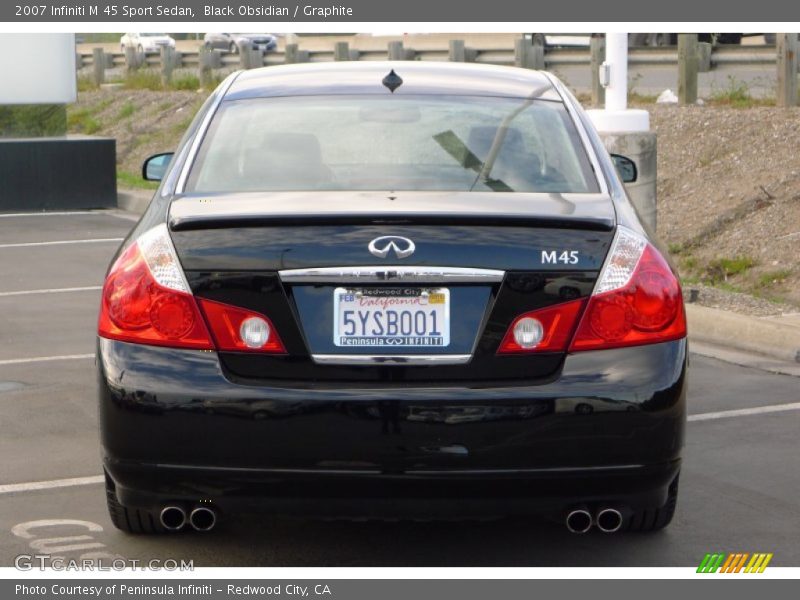 Black Obsidian / Graphite 2007 Infiniti M 45 Sport Sedan