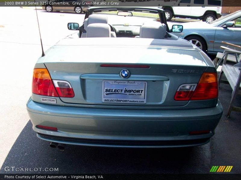 Grey Green Metallic / Grey 2003 BMW 3 Series 325i Convertible