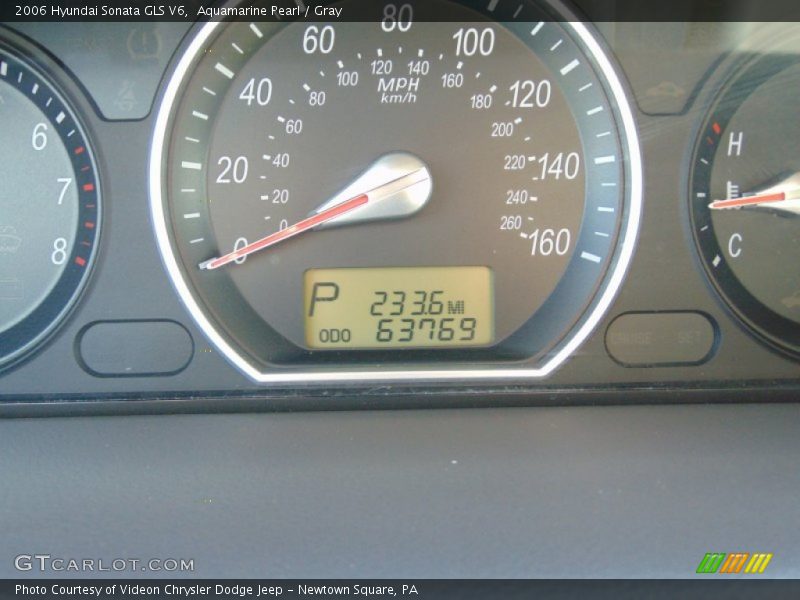 Aquamarine Pearl / Gray 2006 Hyundai Sonata GLS V6
