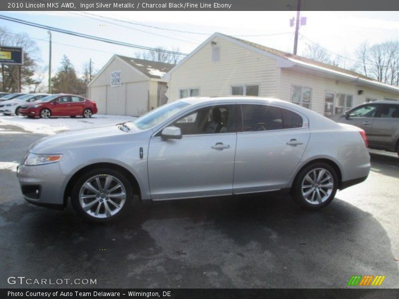 Ingot Silver Metallic / Charcoal Black/Fine Line Ebony 2010 Lincoln MKS AWD
