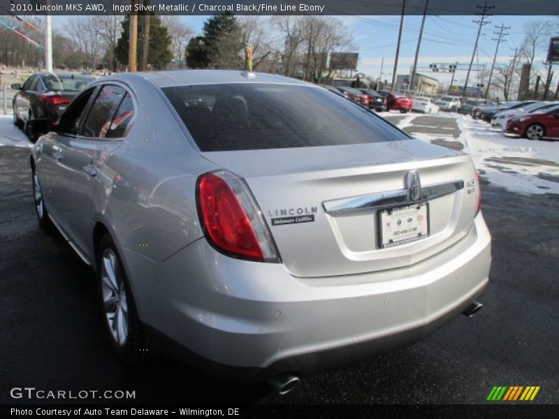 Ingot Silver Metallic / Charcoal Black/Fine Line Ebony 2010 Lincoln MKS AWD