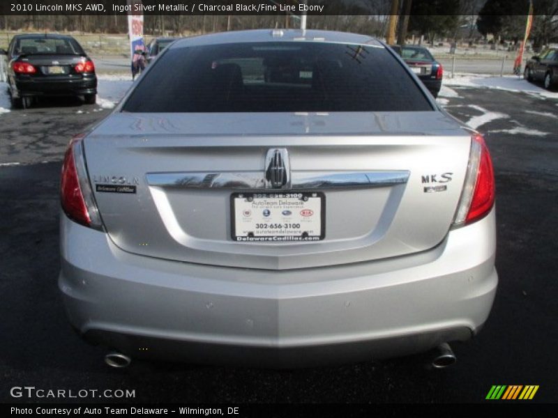 Ingot Silver Metallic / Charcoal Black/Fine Line Ebony 2010 Lincoln MKS AWD