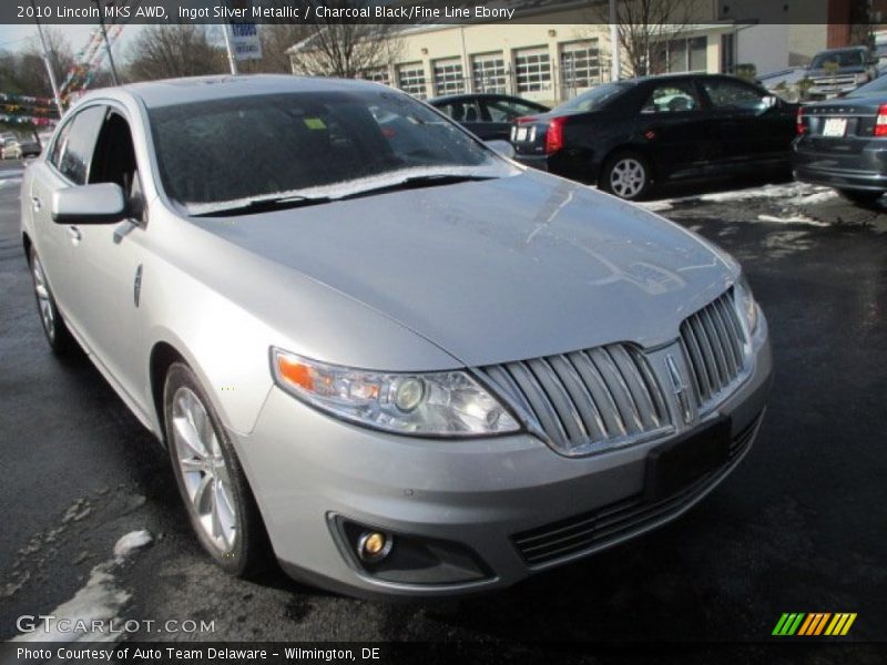 Ingot Silver Metallic / Charcoal Black/Fine Line Ebony 2010 Lincoln MKS AWD