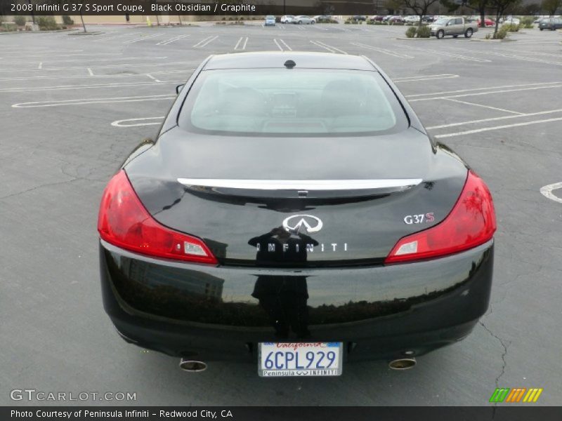 Black Obsidian / Graphite 2008 Infiniti G 37 S Sport Coupe