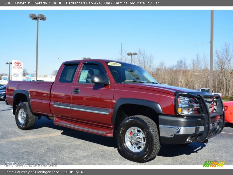 Dark Carmine Red Metallic / Tan 2003 Chevrolet Silverado 2500HD LT Extended Cab 4x4