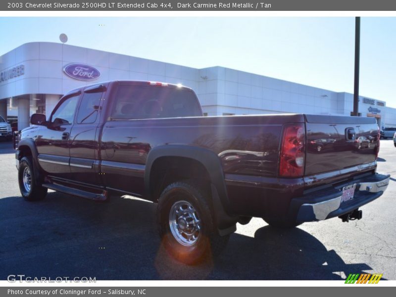 Dark Carmine Red Metallic / Tan 2003 Chevrolet Silverado 2500HD LT Extended Cab 4x4