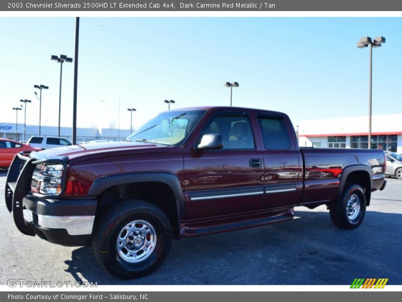 Dark Carmine Red Metallic / Tan 2003 Chevrolet Silverado 2500HD LT Extended Cab 4x4