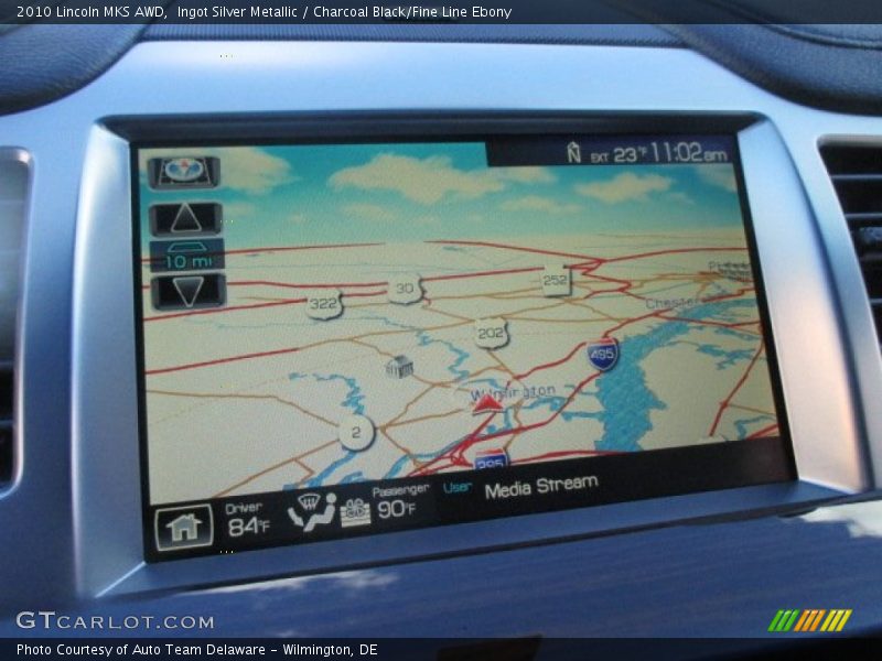 Ingot Silver Metallic / Charcoal Black/Fine Line Ebony 2010 Lincoln MKS AWD