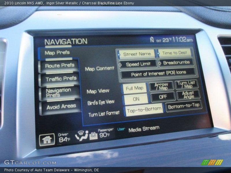 Ingot Silver Metallic / Charcoal Black/Fine Line Ebony 2010 Lincoln MKS AWD
