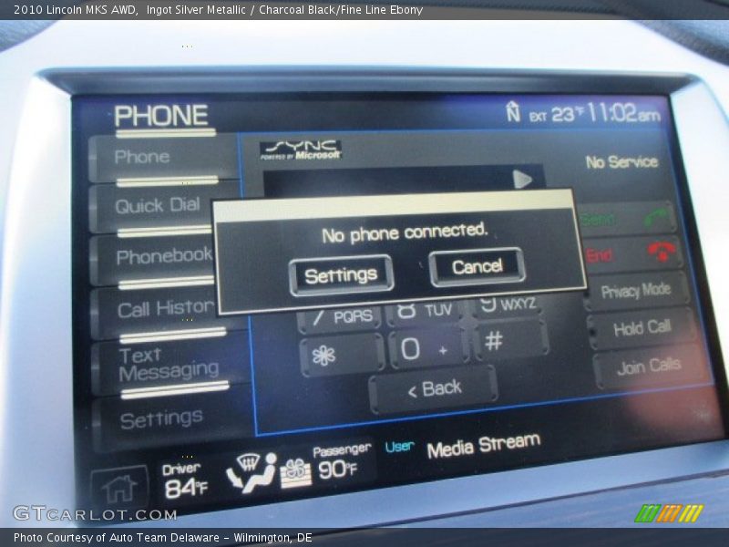Ingot Silver Metallic / Charcoal Black/Fine Line Ebony 2010 Lincoln MKS AWD