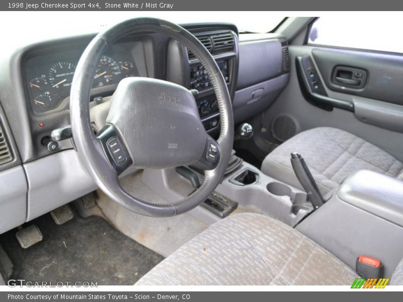 Stone White / Mist Gray 1998 Jeep Cherokee Sport 4x4