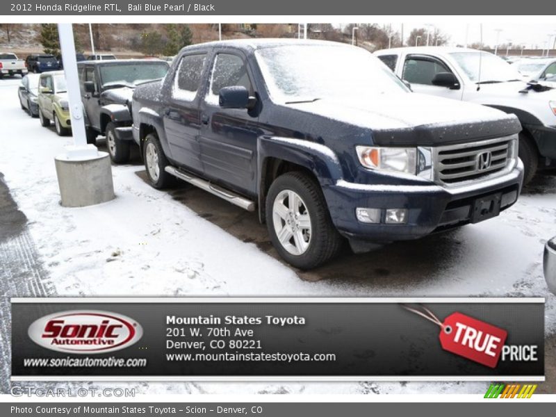 Bali Blue Pearl / Black 2012 Honda Ridgeline RTL