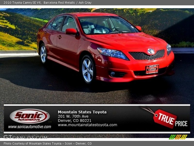 Barcelona Red Metallic / Ash Gray 2010 Toyota Camry SE V6