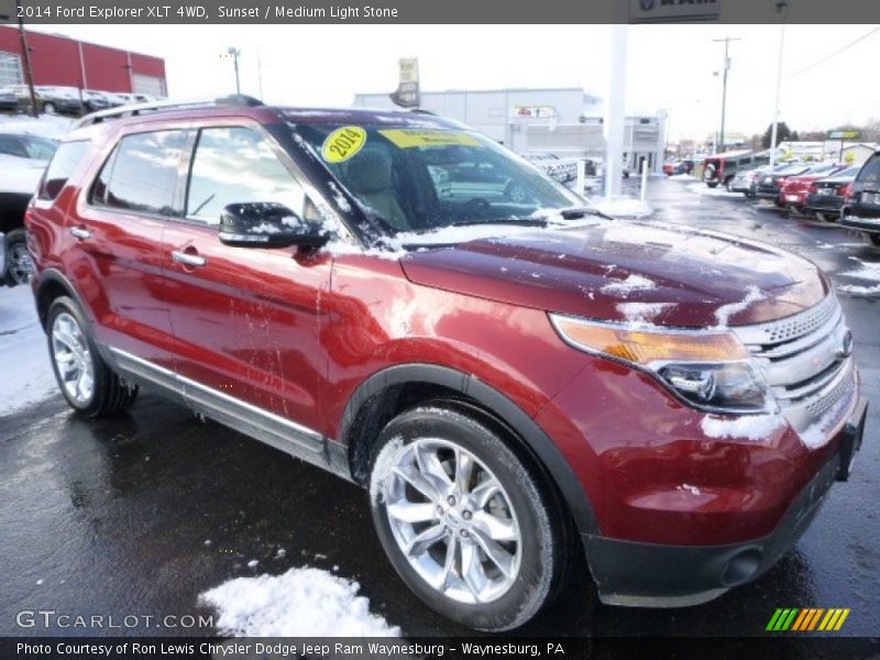 Sunset / Medium Light Stone 2014 Ford Explorer XLT 4WD