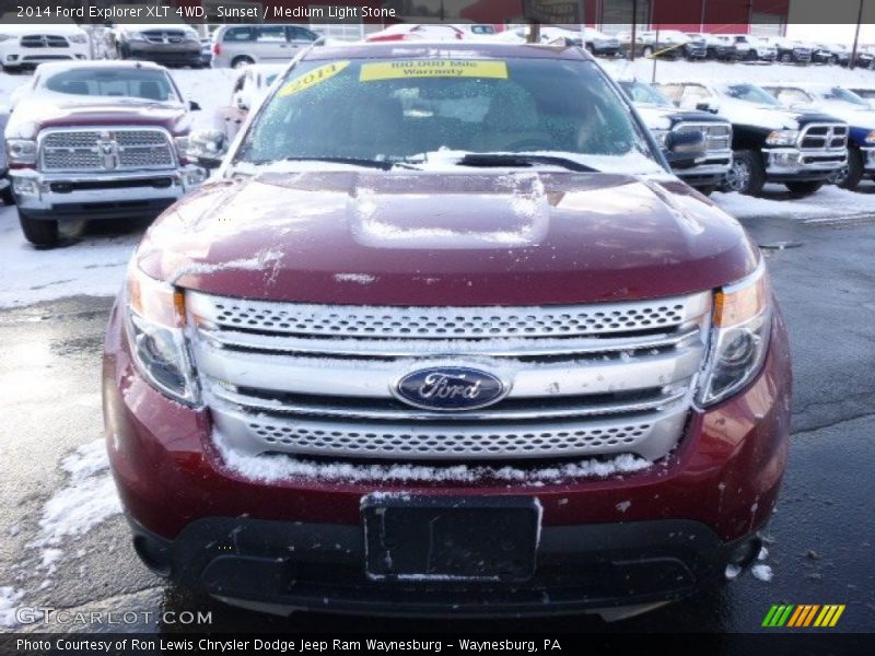 Sunset / Medium Light Stone 2014 Ford Explorer XLT 4WD