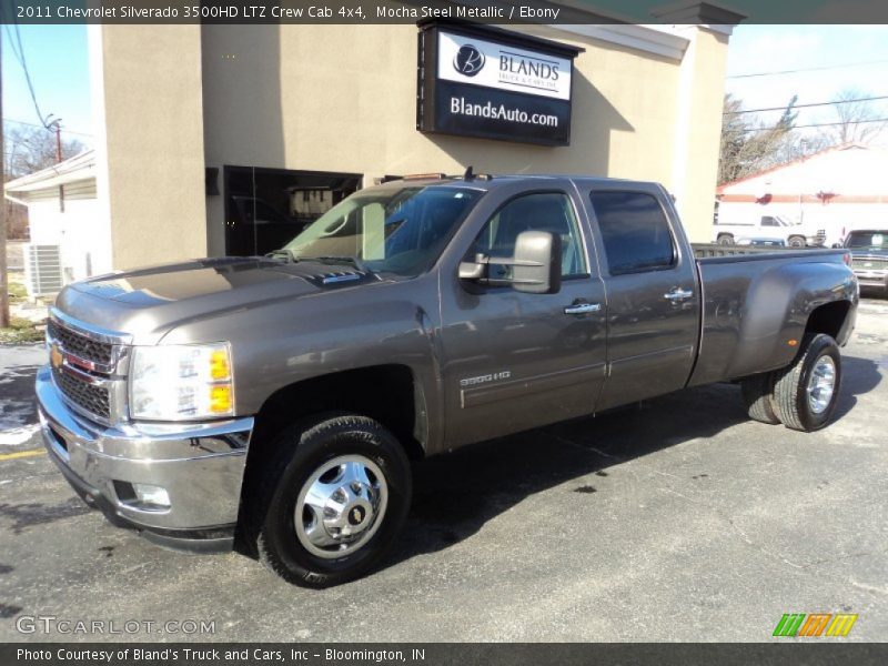 Mocha Steel Metallic / Ebony 2011 Chevrolet Silverado 3500HD LTZ Crew Cab 4x4